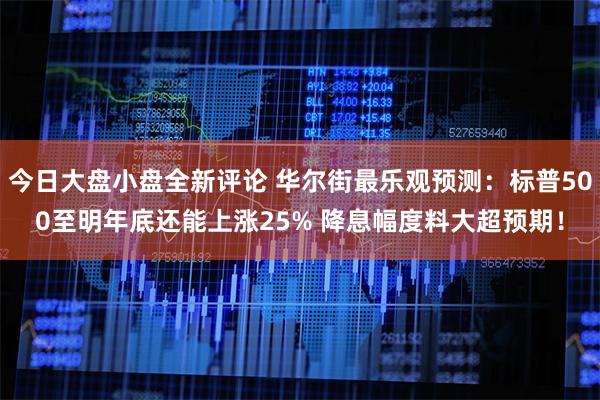 今日大盘小盘全新评论 华尔街最乐观预测：标普500至明年底还能上涨25% 降息幅度料大超预期！