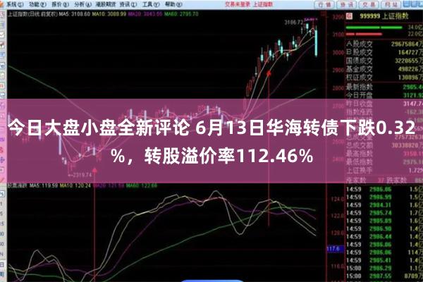 今日大盘小盘全新评论 6月13日华海转债下跌0.32%，转股溢价率112.46%